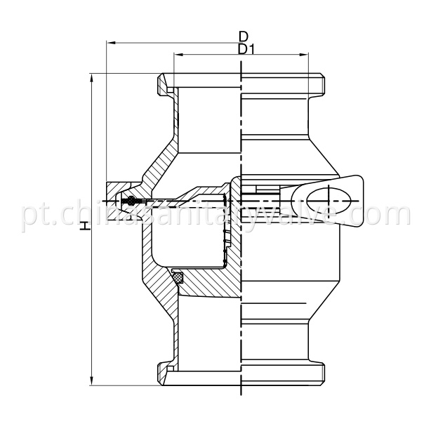 DIN Sanitary Hygienic Non-Return Valves Male Ends